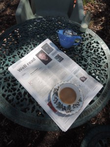A cup of tea to accompany reading makes it even better ...